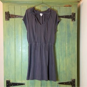 Cloth & Stone Tie-Neck Tencel Dress - Grey
